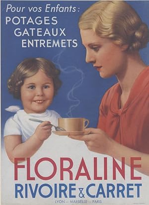 "FLORALINE" Annonce originale entoilée (années 30) / WALLACE & DRAEGER