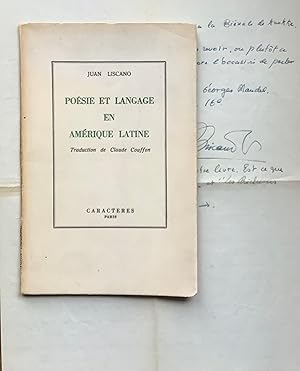 Poésie et langage en Amérique Latine. Traduction de Claude Couffon