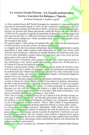 La vetusta Strada Petrosa - La Claudia pedemontana. Storia e tracciato fra Bologna e Vignola.