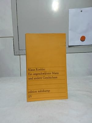 Bild des Verkufers fr Ein angeschwrzter Mann und andere Geschichten. / edition suhrkamp ; 165. zum Verkauf von Ralf Bnschen