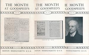 The Month at Goodspeed's Book Shop: Volume XI, Nos. 7-9