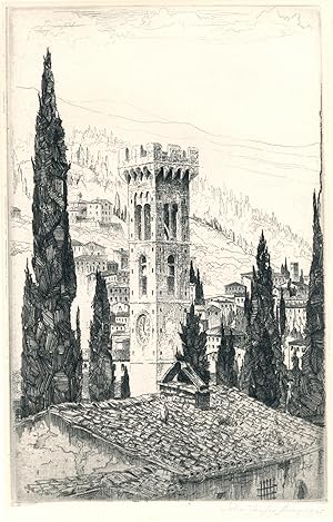 Fiesole; An Ancient Tower, Fiesole