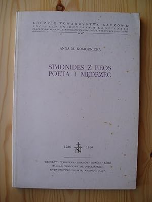 Imagen del vendedor de Simonides z Keos. Poeta i Medrzec. a la venta por Expatriate Bookshop of Denmark
