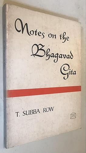 Image du vendeur pour Notes on the Bhagavad Gita mis en vente par Once Upon A Time