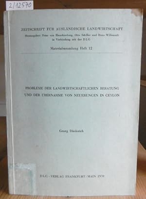 Bild des Verkufers fr Probleme der landwirtschaftlichen Beratung und der bernahme von Neuerungen in Ceylon. zum Verkauf von Versandantiquariat Trffelschwein