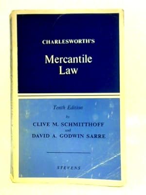 Immagine del venditore per Charlesworth's Mercantile Law venduto da World of Rare Books