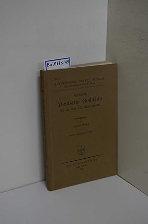 Bild des Verkufers fr Kleinere deutsche Gedichte des XI. und XII. Jahrhunderts / Albert Waag zum Verkauf von ralfs-buecherkiste
