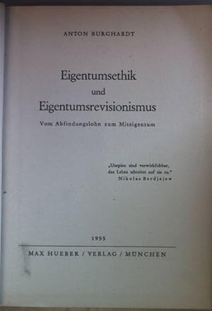 Bild des Verkufers fr Handbuch der Moraltheologie: BAND 10: Eigentumsethik und Eigentumsrevisionismus: Vom Abfindungslohn zum Miteigentum. zum Verkauf von books4less (Versandantiquariat Petra Gros GmbH & Co. KG)