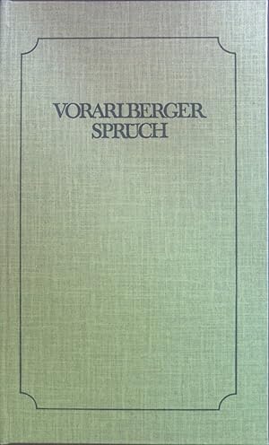 Seller image for Vorarlberger Spruch. for sale by books4less (Versandantiquariat Petra Gros GmbH & Co. KG)