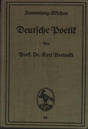 Seller image for Deutsche Poetik. Sammlung Gschen for sale by books4less (Versandantiquariat Petra Gros GmbH & Co. KG)