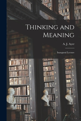 Seller image for Thinking and Meaning: Inaugural Lecture (Paperback or Softback) for sale by BargainBookStores