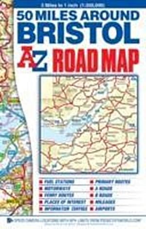 Bild des Verkufers fr 50 Miles Around Bristol Road Map zum Verkauf von Smartbuy
