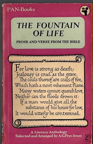 Bild des Verkufers fr THE FOUNTAIN OF LIFE. Prose and Verse from the Bible zum Verkauf von Mr.G.D.Price