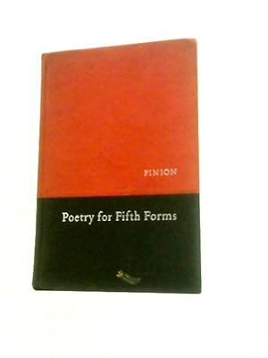 Seller image for Poetry for Fifth Forms for sale by World of Rare Books