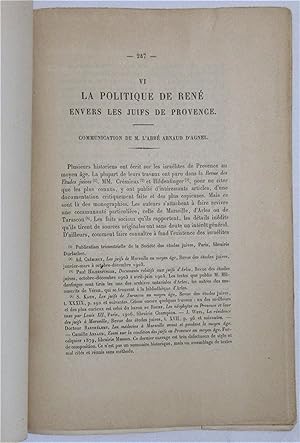 La Politique de René Envers les Juifs de Provence