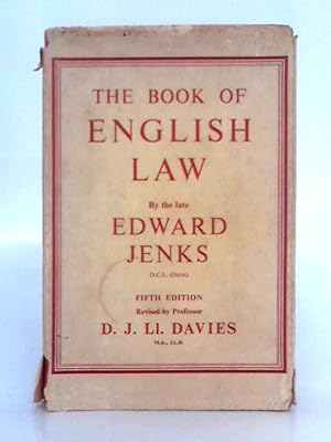 Image du vendeur pour The Book of English Law (as at the End of the Year 1952) mis en vente par World of Rare Books