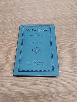 Bild des Verkufers fr Mr Du Quesne And Other Essays zum Verkauf von Cambridge Rare Books