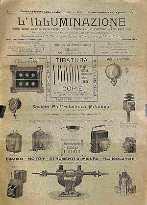 L'illuminazione. Rassegna mensile dei diversi sistemi d'illuminazione.anno I, n. 1, maggio 1896