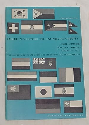 Image du vendeur pour Foreign Visitors to Onondaga County mis en vente par R Bryan Old Books