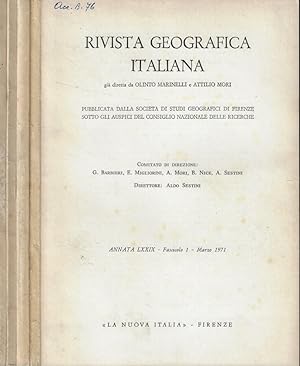 Rivista Geografica Italiana Annata LXXIX -1971