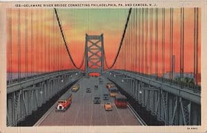 Image du vendeur pour engineering postcard: Delaware River Bridge (Benjamin Franklin Bridge) mis en vente par Mobyville