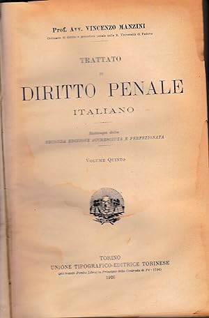 Trattato di Diritto Penale Italiano, vol. 5