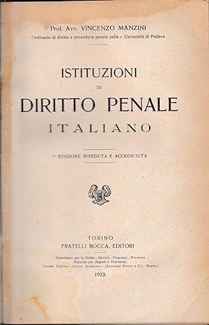 Istituzioni di Diritto Penale Italiano