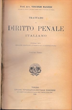 Trattato di Diritto Penale Italiano, vol. 3