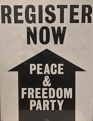PEACE AND FREEDOM PARTY: 1968 ELDRIDGE CLEAVER FOR PRESIDENT / PEGGY TERRY FOR VICE-PRESIDENT TIC...
