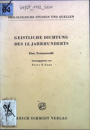 Imagen del vendedor de Geistliche Dichtung des 12. Jahrhunderts: Eine Textauswahl a la venta por books4less (Versandantiquariat Petra Gros GmbH & Co. KG)