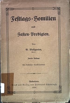 Bild des Verkufers fr Festtags-Homilien und Fasten-Predigten. zum Verkauf von books4less (Versandantiquariat Petra Gros GmbH & Co. KG)