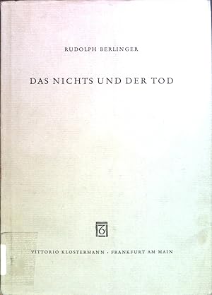 Bild des Verkufers fr Das nichts und der Tod zum Verkauf von books4less (Versandantiquariat Petra Gros GmbH & Co. KG)