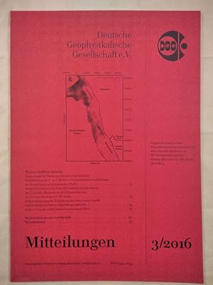 Deutsche Geophysikalische Gesellschaft e. V. Mitteilungen 3/2016.