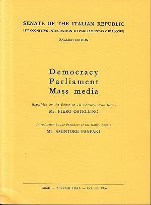 Senate of the Italian Republic. Democracy. Parliament. Mass Media. English Edition.