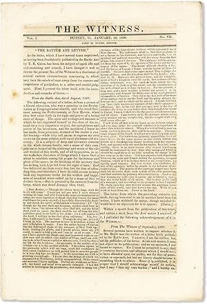 The Witness Vol. I, No. VII [January 23, 1839]