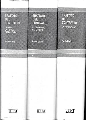 Trattato del contratto. Tre volumi opera completa.