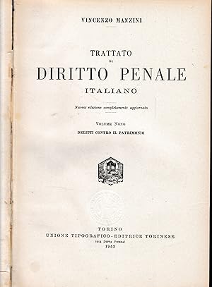 Trattato di diritto penale italiano, vol. 9°.