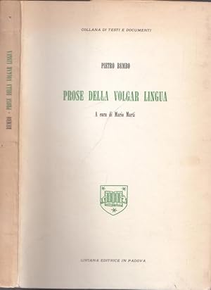 Bild des Verkufers fr Prose della volgar lingua. A cura di Mario Marti. zum Verkauf von Antiquariat Carl Wegner
