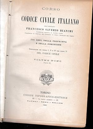 Corso di Codice Civile Italiano. Vol. 9, parte III.