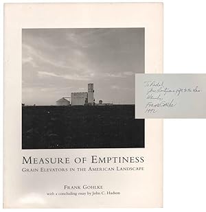 Bild des Verkufers fr Measure of Emptiness: Grain Elevators in The American Landscape (Signed First Edition) zum Verkauf von Jeff Hirsch Books, ABAA