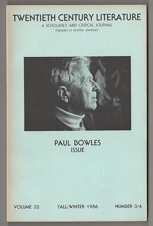 Bild des Verkufers fr Twentieth Century Literature A Scholarly and Critical Journal: Paul Bowles Issue zum Verkauf von Jeff Hirsch Books, ABAA