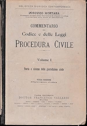 Commentario del Codice e delle leggi di Procedura Civile, 5 volumi.