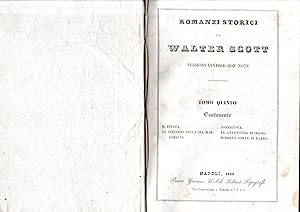 Romanzi storici di Walter Scott, tomo V-parte prima. Contenente: Il pirata/Lo specchio della zia ...