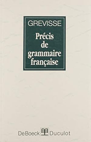 Image du vendeur pour GREVISSE - PRECIS DE GRAMMAIRE FRANCAISE: 30me dition mis en vente par librisaggi
