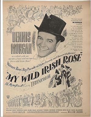 Bild des Verkufers fr My Wild Irish Rose Trade Print Ad 1948 Dennis Morgan, Arlene Dahl zum Verkauf von AcornBooksNH