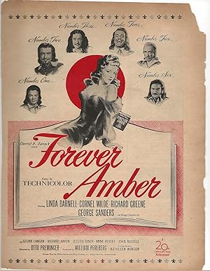 Immagine del venditore per Forever Amber Trade Print Ad 1948 Linda Darnell, Cornell Wilde, Richard Greene venduto da AcornBooksNH