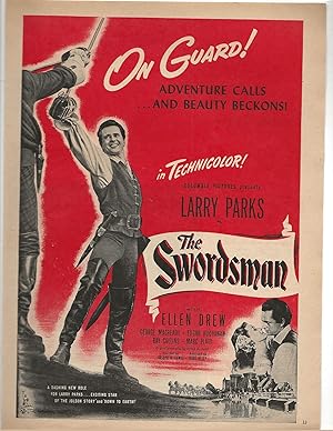 Imagen del vendedor de The Swordsman Trade Print Ad 1948 Larry Parks, Ellen Drew a la venta por AcornBooksNH