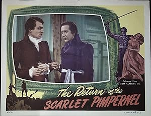 Bild des Verkufers fr The Return of the Scarlet Pimpernel Lobby Card #7 Barry K. Barnes, Sophie Stewart zum Verkauf von AcornBooksNH