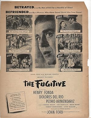 Imagen del vendedor de The Fugitive Trade Print Ad 1947 Henry Fonda, Delores Del Rio a la venta por AcornBooksNH