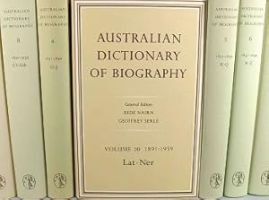 Seller image for AUSTRALIAN DICTIONARY OF BIOGRAPHY. Volumes 1-10 for sale by Kay Craddock - Antiquarian Bookseller